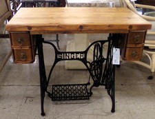 Sewing table
Antique singer base with butcher block top
$250.00