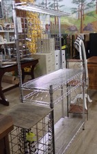 CHROME WIRE BAKERS RACK.  
$75.00