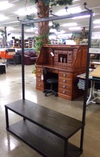 Dark wood/black metal coat rack with bench
Aprox 4ft long
$100.00