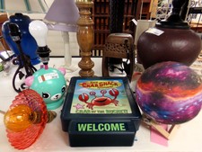 All kinds of light fixtures, lamps, night lights, bulbs, solar, string lights....
*Featured is crab shack welcome light
$9.80